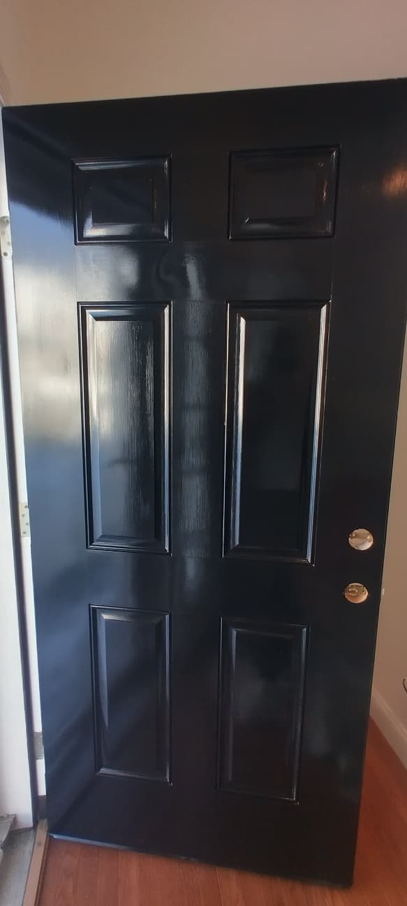 Front door after being painted by Pia Painting LLC