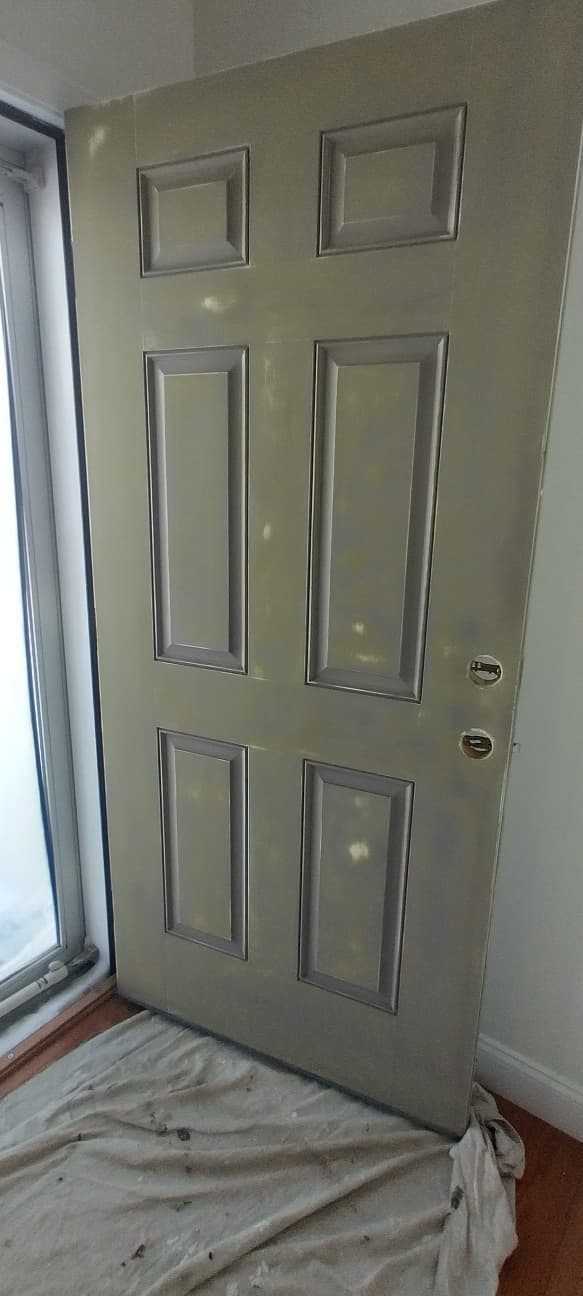 Front door before being painted by Pia Painting LLC